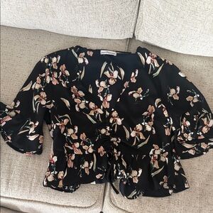 Dainty Hooligan Black Floral Blouse